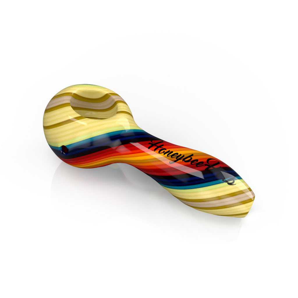 Vibrant Linework Twist Spoon Pipe