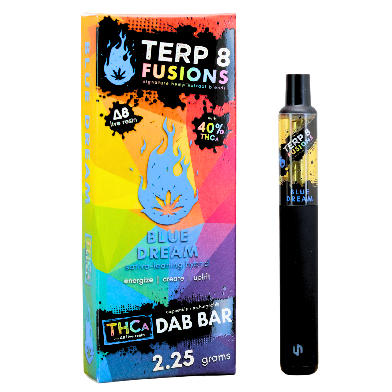 2.25-Gram Blue Dream THCA + D8 Live Resin Disposable Dab Bar
