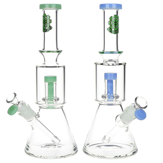 SeshGear 2-Step Glass Beaker Water Pipe - 11.75" / 14mm F / Colors Vary