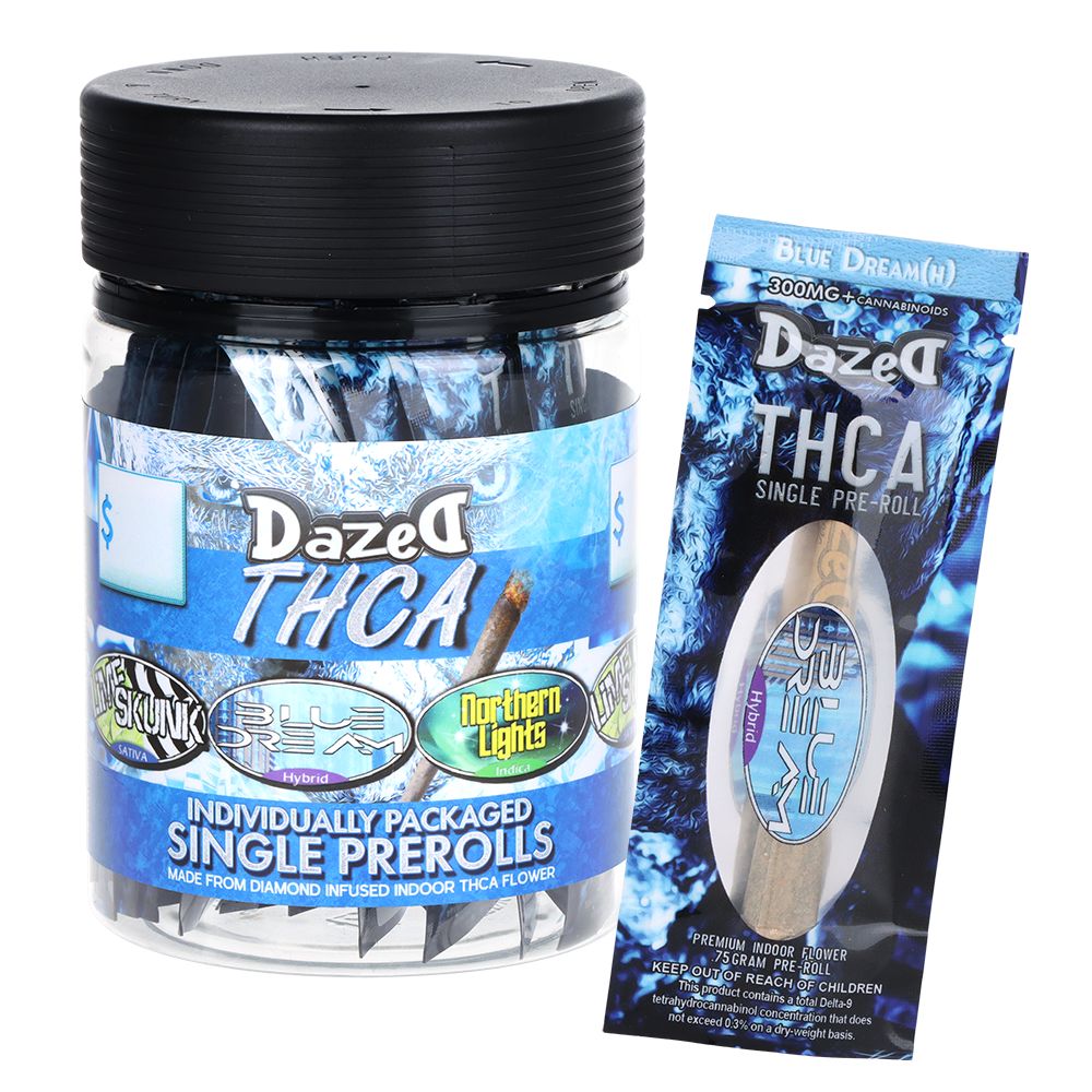 Dazed Icewalkerz THCA Pre-Rolls - .75g / 1pc / Assorted Strains - 25CT JAR