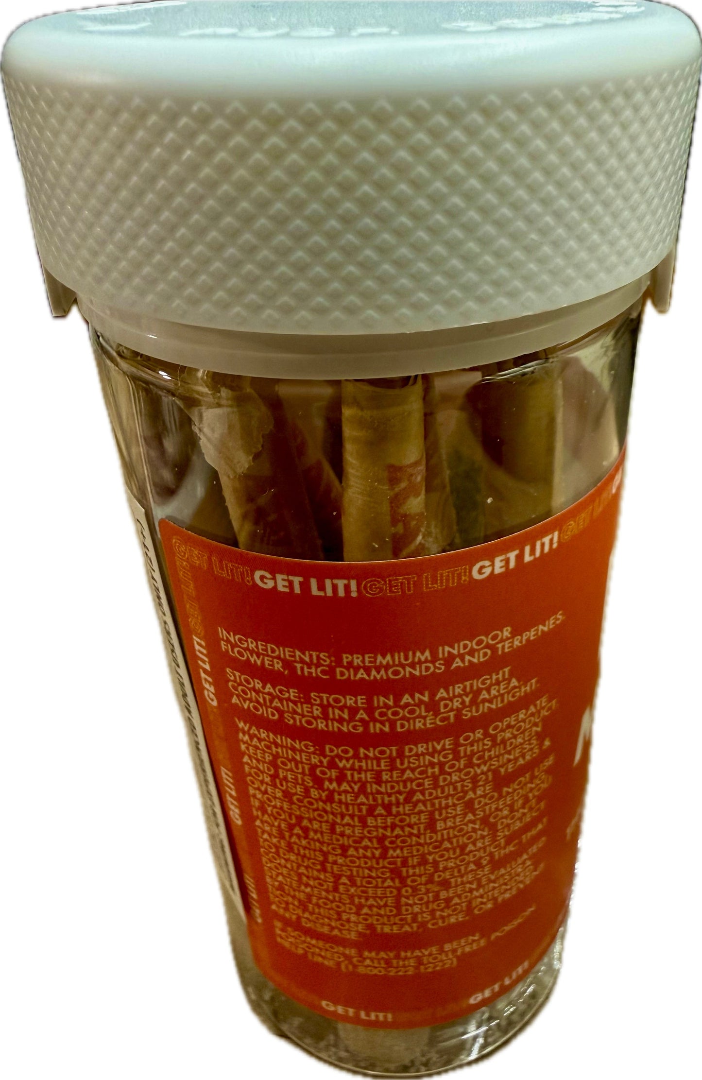 Diamond Lit! THC Liquid Diamonds Pre-Rolls - 2G x 10ct Jar (Hybrid)