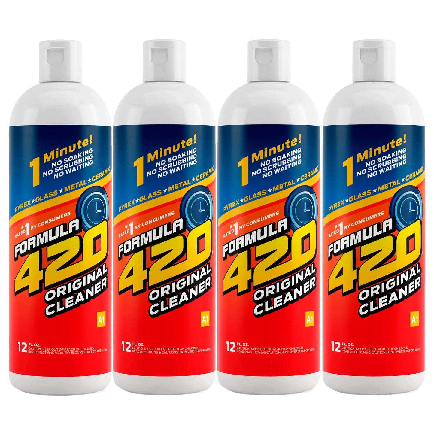 Formula 420 Glass Metal Ceramic Pipe Cleaner 12 Fl Oz (Pack of 4)