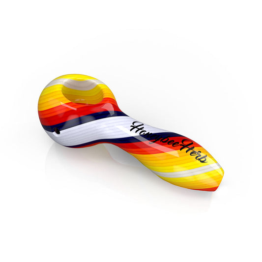 Vibrant Linework Twist Spoon Pipe