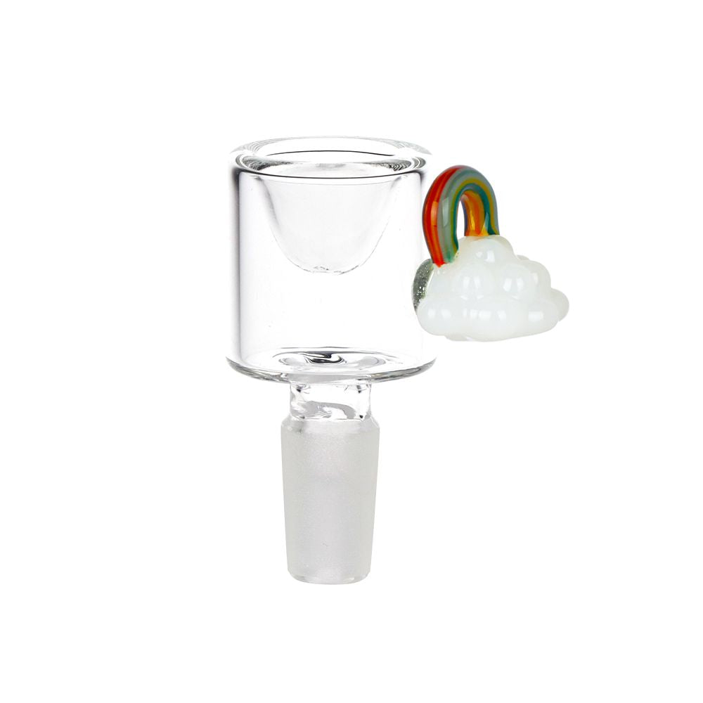 Pipa de agua de vidrio Pulsar Acid Rainbows con base de burbujas - 12,6" / 14 mm F