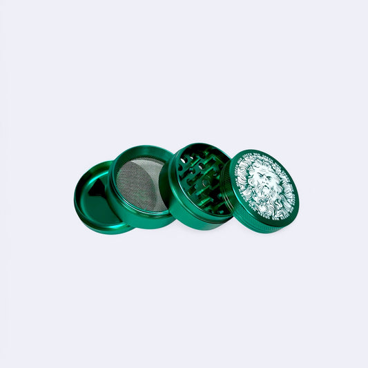 Green Man Green Aluminum 4-Piece Grinder, 2"