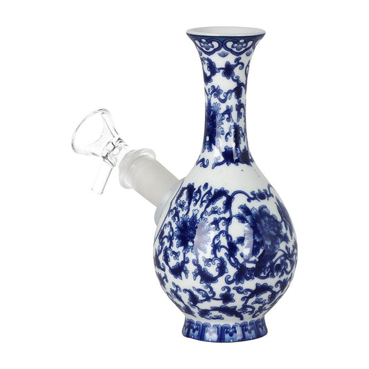 SeshGear Chinese Vase Ceramic Water Pipe - 5.75" / 14mm F / Bubble Base