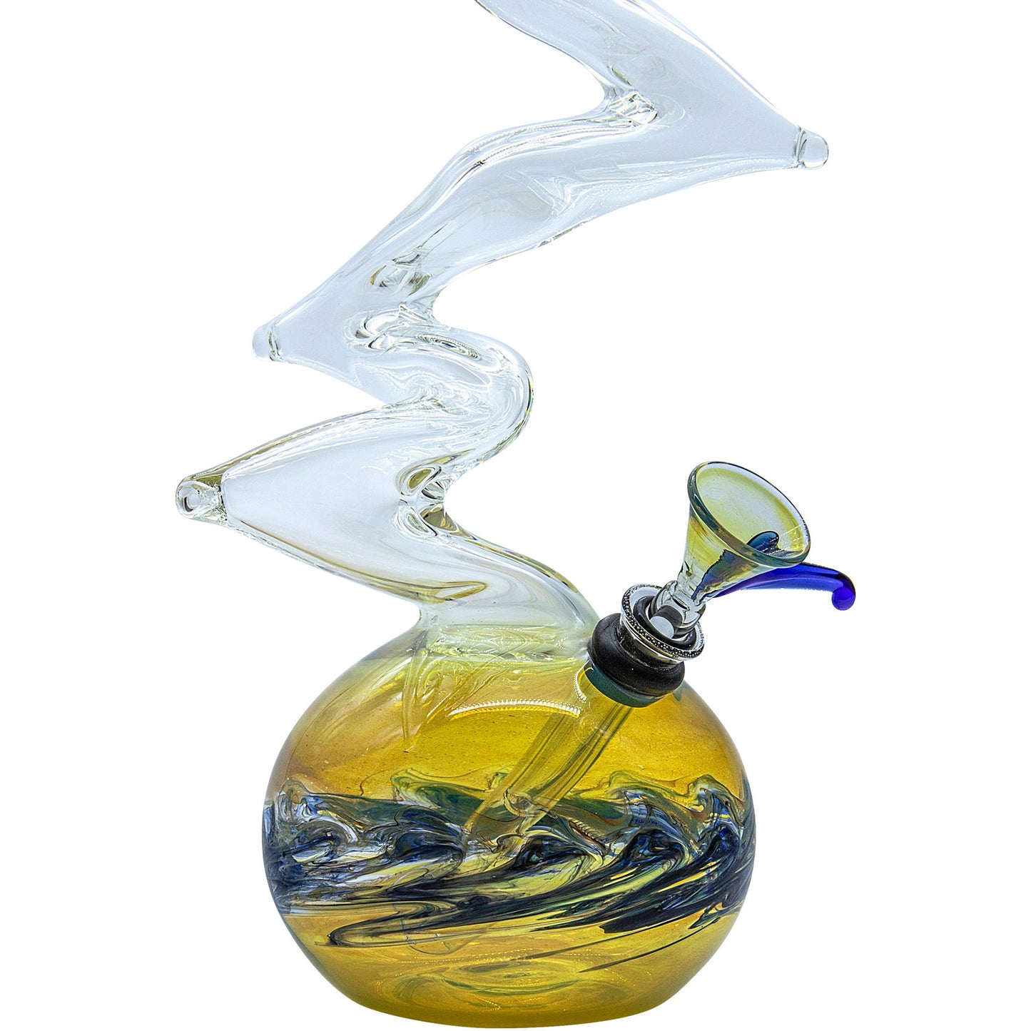 LA Pipes "Switchback" Bubble Base Bong