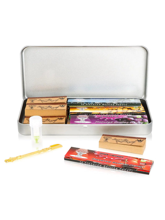 HORNET Flavored Rolling Papers Mix Fruit Flavoured King Size Cigarette Paper 320 PCS Unbleached and Juicy Rolling Papers (Flavored Papers Kit)