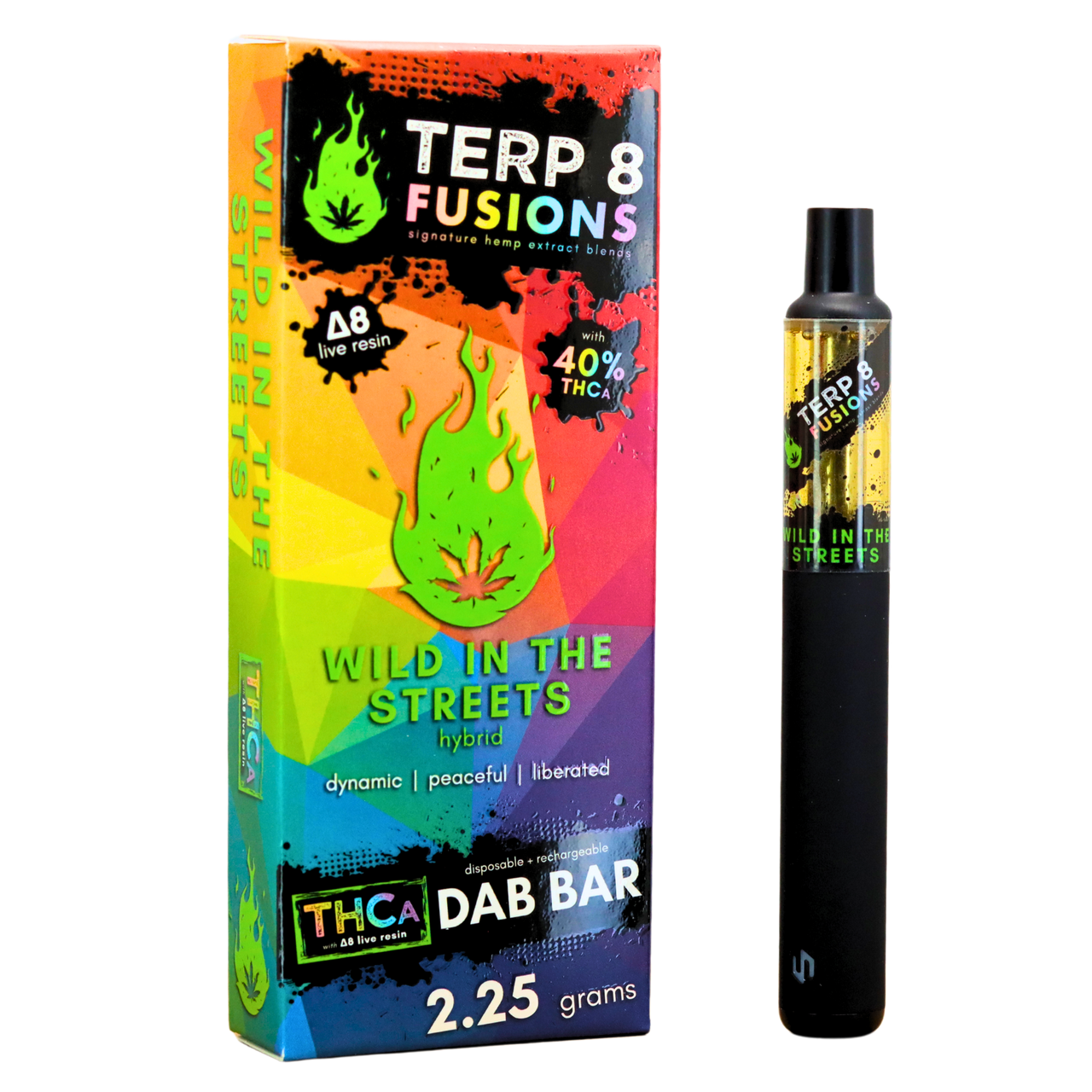 2.25-Gram Wild in the Streets THCA + D8 Live Resin Disposable Dab Bar
