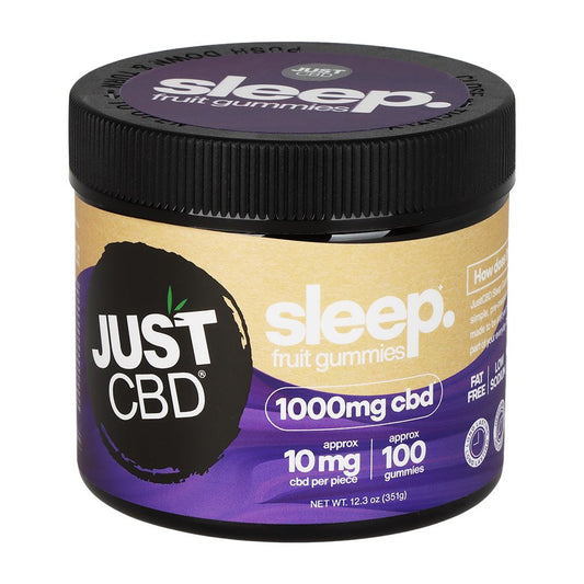 JUST CBD Sleep Gummies | 12.3oz | 1000mg | Fruit Bear Assortment