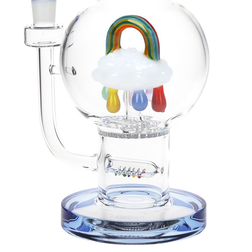 Pipa de agua de vidrio Pulsar Acid Rainbows con base de burbujas - 12,6" / 14 mm F