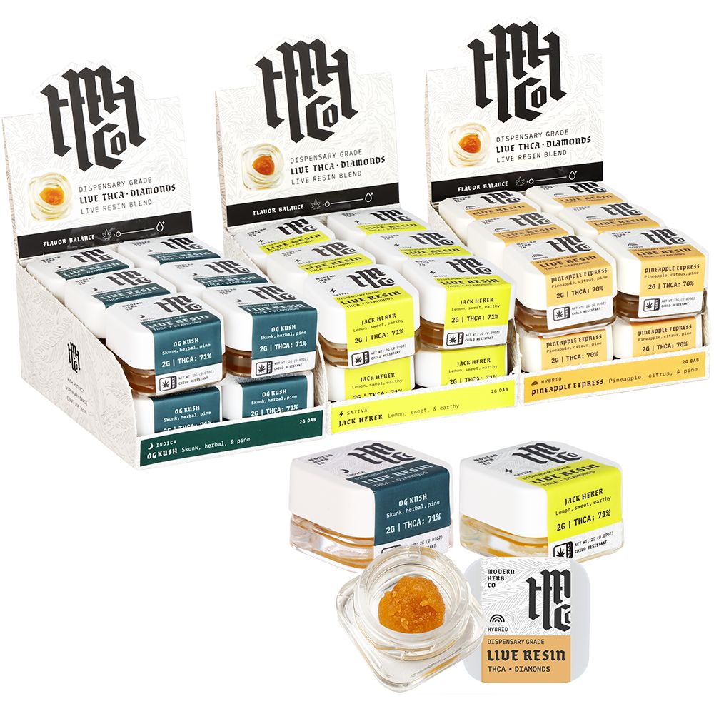 Modern Herb Co Dispensary Grade Live Resin THCA Dabs - 2g 12ct