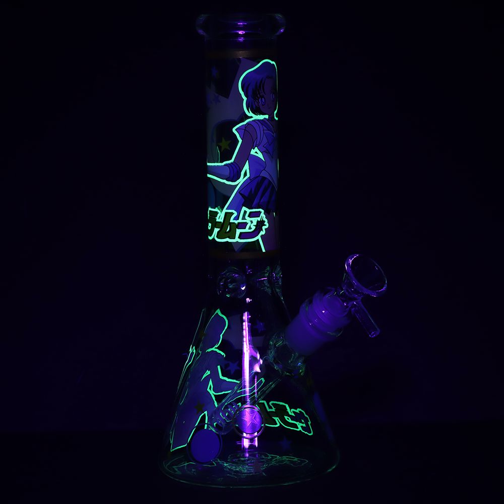 Japanese Animation Girl Version 2 Beaker Glass Water Pipe - 10" / 14mm F