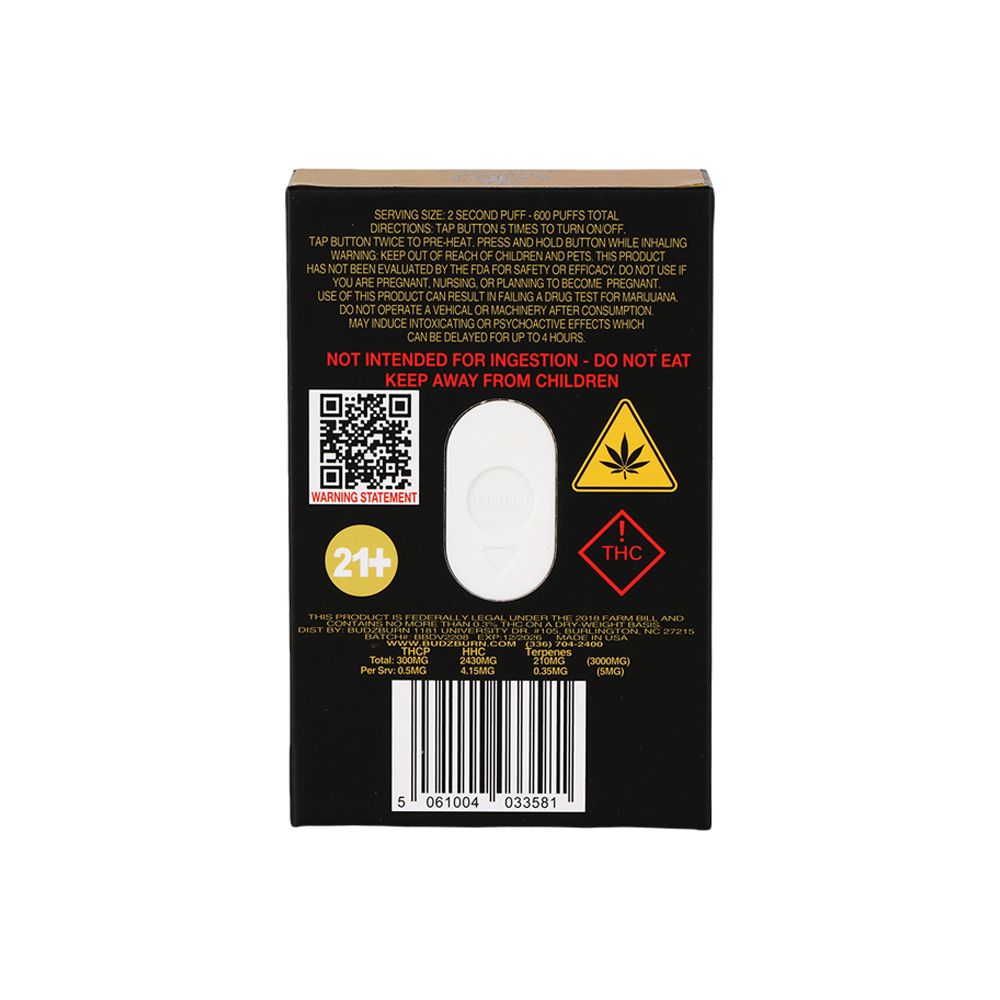 Budzburn THC Special Blend Dual Switch Flavor Disposable | 3g | 5ct Display