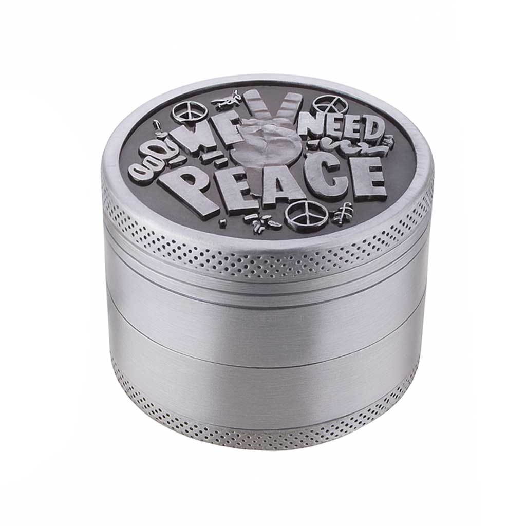 VINTAGE ALUMINUM EMBOSSED HERB GRINDER