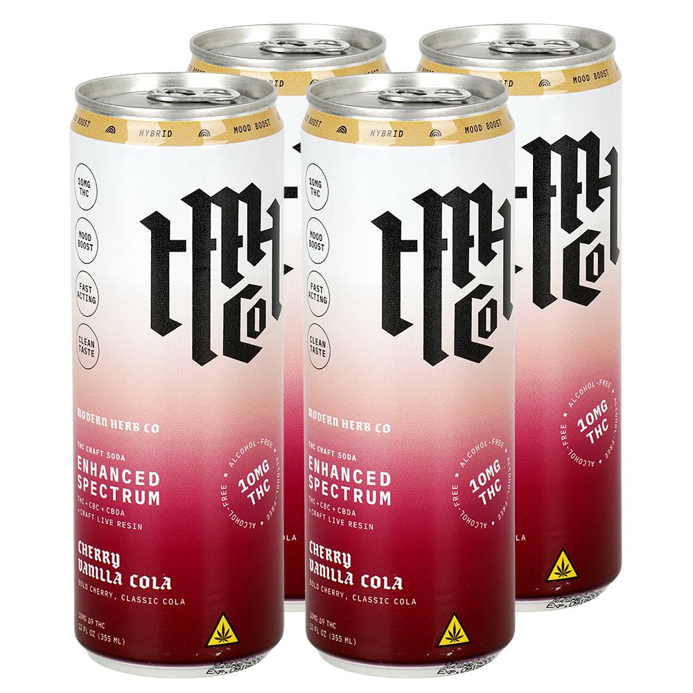 Modern Herb Co D9 THC Blend Craft Soda | 12oz | 10mg | 4ct Pack