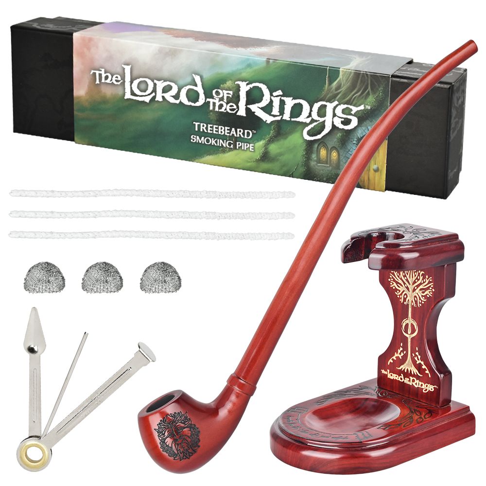 Pulsar Shire Pipes x LoTR TREEBEARD Pipe & MIDDLE-EARTH Pipe Stand Bundle - 13"