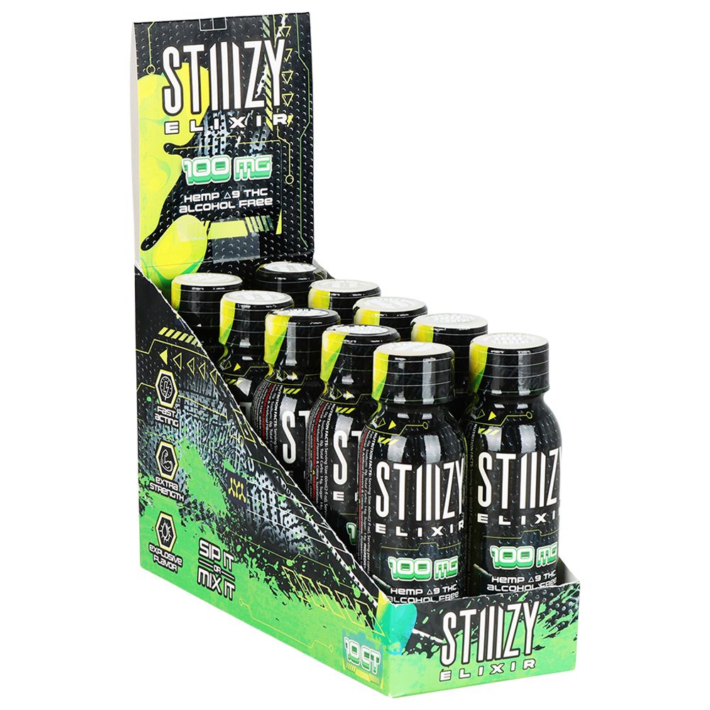 10CT DISPLAY - STIIIZY D9 Hemp Elixir - 2oz / 100mg