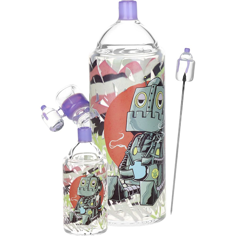 Pulsar Graffiti Series Spray Paint Glass Water Pipe Set / 7.5" / 14mm F