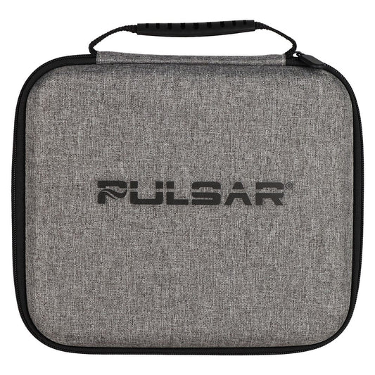 Pulsar Slant Neck Beaker Glass Water Pipe Zippered Case Travel Kit - 7" / Clear