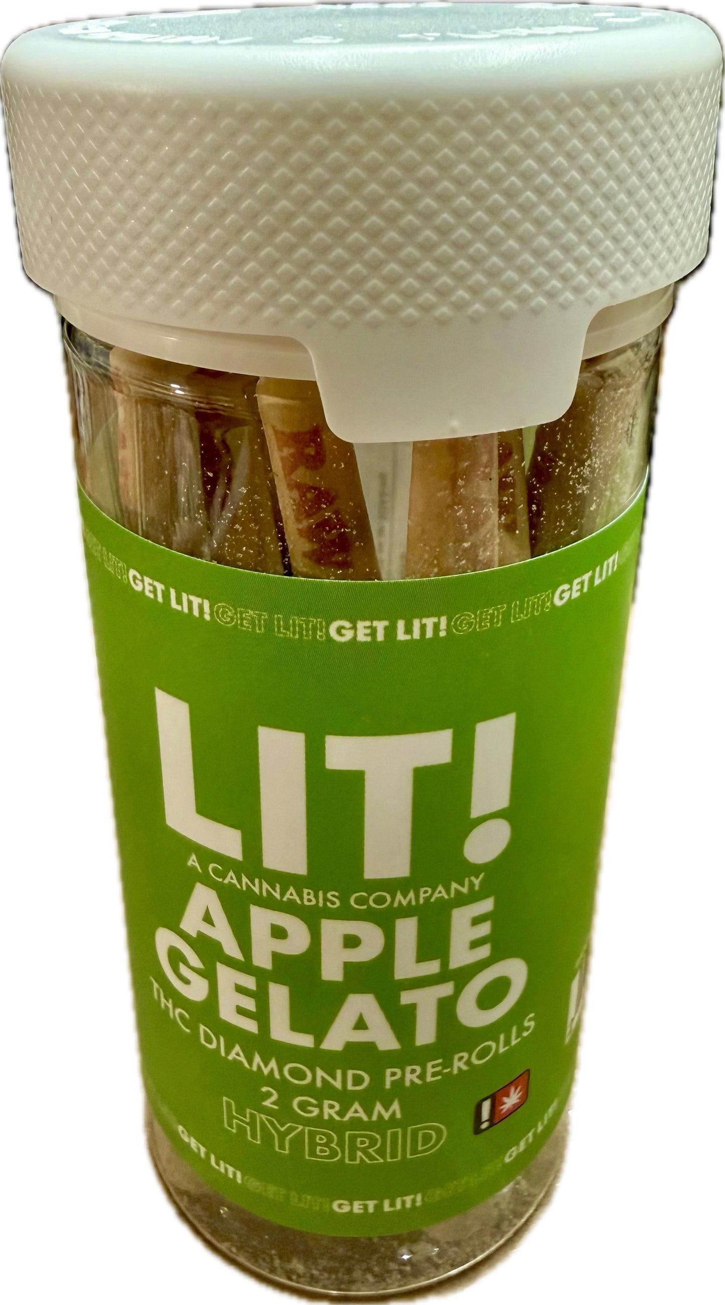 Diamond Lit! THC Liquid Diamonds Pre-Rolls - 2G x 10ct Jar (Hybrid)