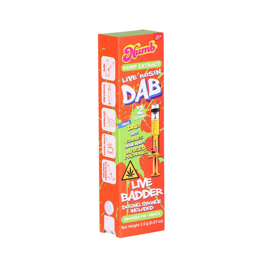 Numb THCA Live Rosin Badder Glass Syringe | 2g | 5ct Display
