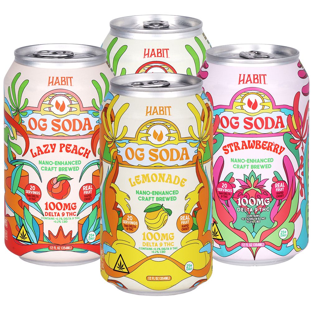 Habit D9 THC OG Soda | 12oz | 100mg | 6ct Pack