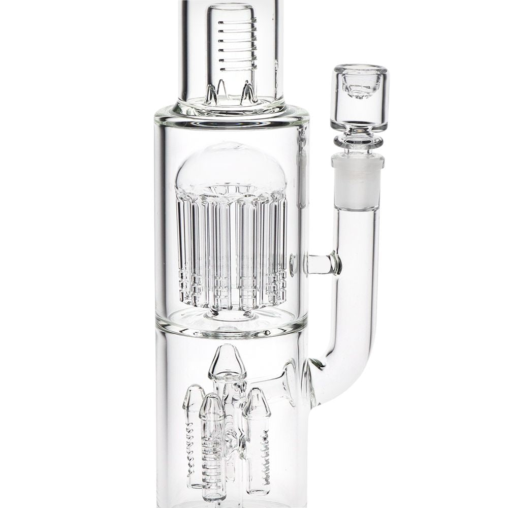 Pulsar Double Chamber Rocket Perc Chugger Glass Water Pipe - 15.25" / 14mm F