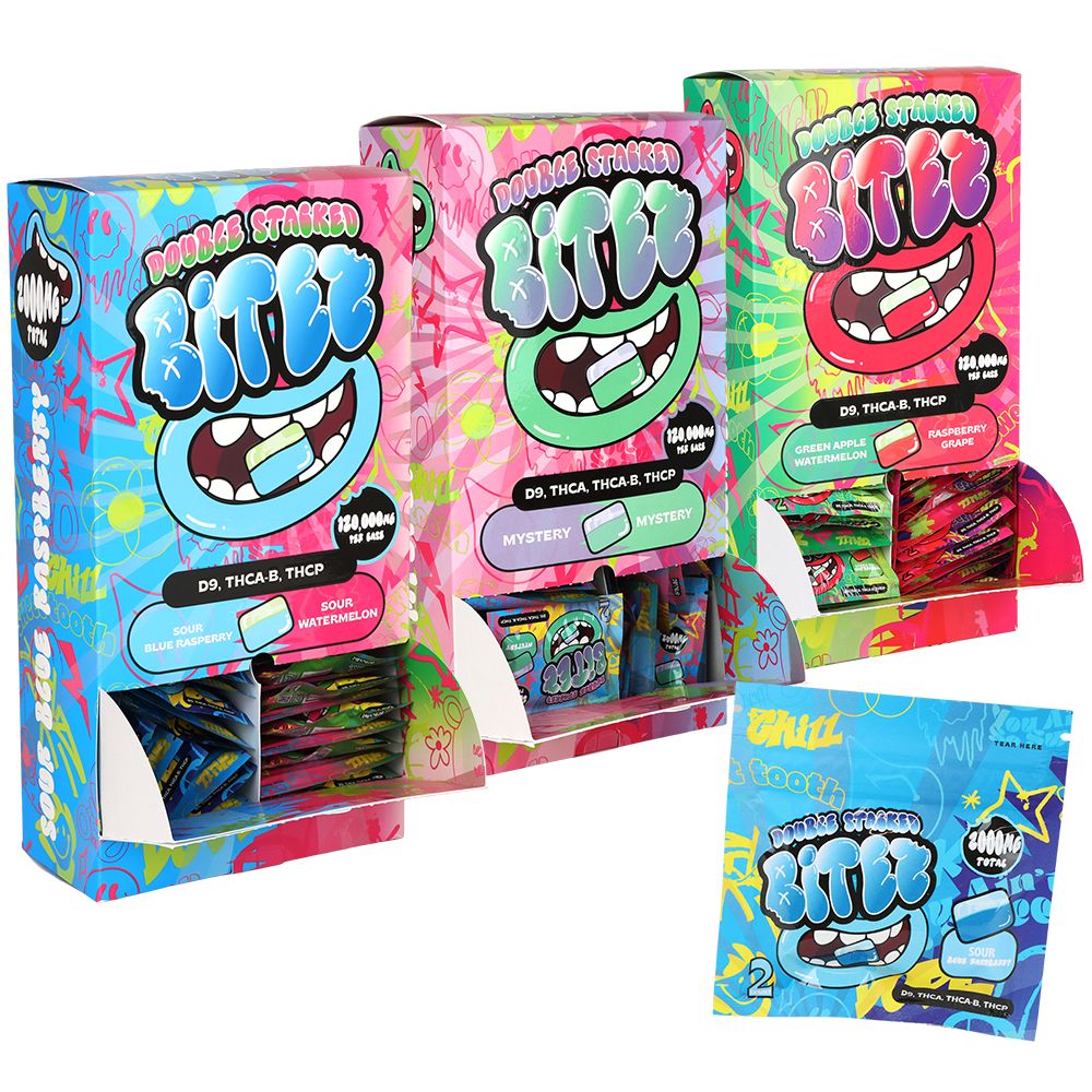 Double Stacked THC Bitez | 2000mg | 2pc | 60pk Display