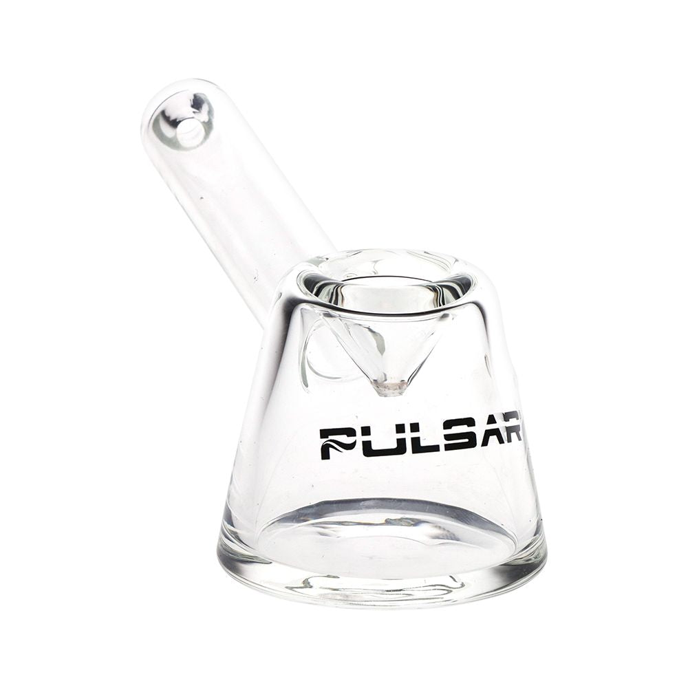 Pulsar Slant Neck Beaker Glass Water Pipe Zippered Case Travel Kit - 7" / Clear