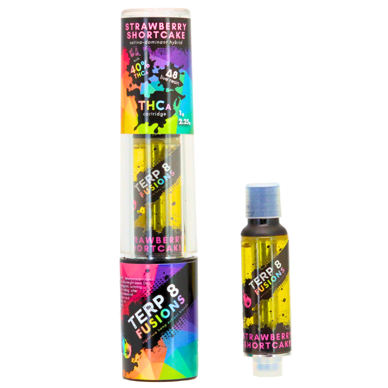 2.25-Gram Strawberry Shortcake THCA + D8 Live Resin Cartridge