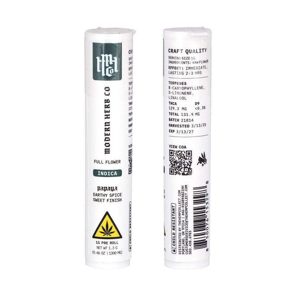 Pre-rollo de THCA de Modern Herb Co | 1 g | Expositor de 24 unidades