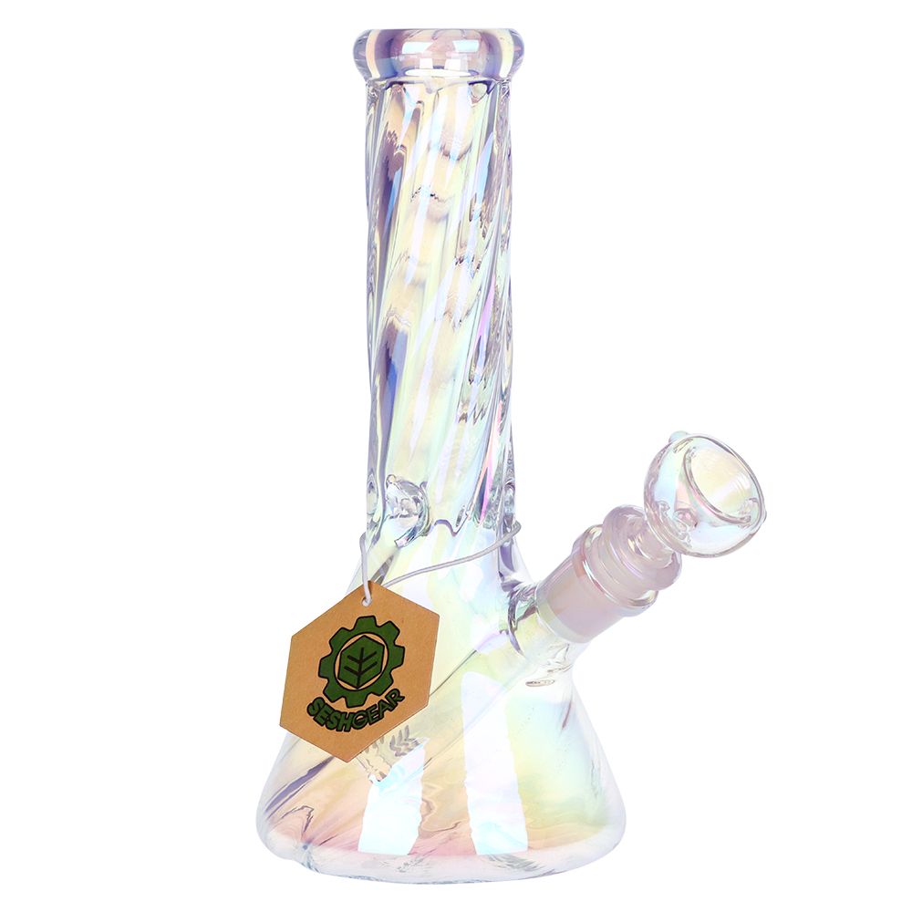 SeshGear Positive Twist Beaker Glass Water Pipe - 8.5" / 14mm F