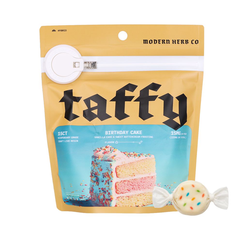 Modern Herb Co Live Resin D9 Taffy | 225mg | 15pc | 12pk Display
