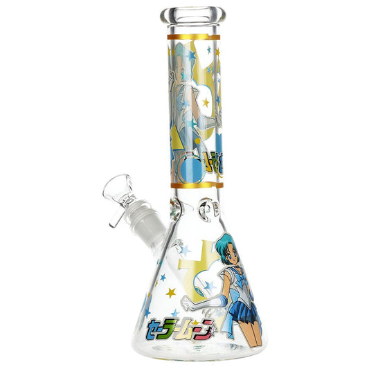 Japanese Animation Girl Version 2 Beaker Glass Water Pipe - 10" / 14mm F