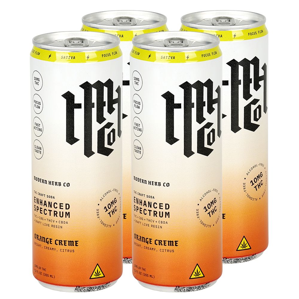 Modern Herb Co D9 THC Blend Craft Soda | 12oz | 10mg | 4ct Pack