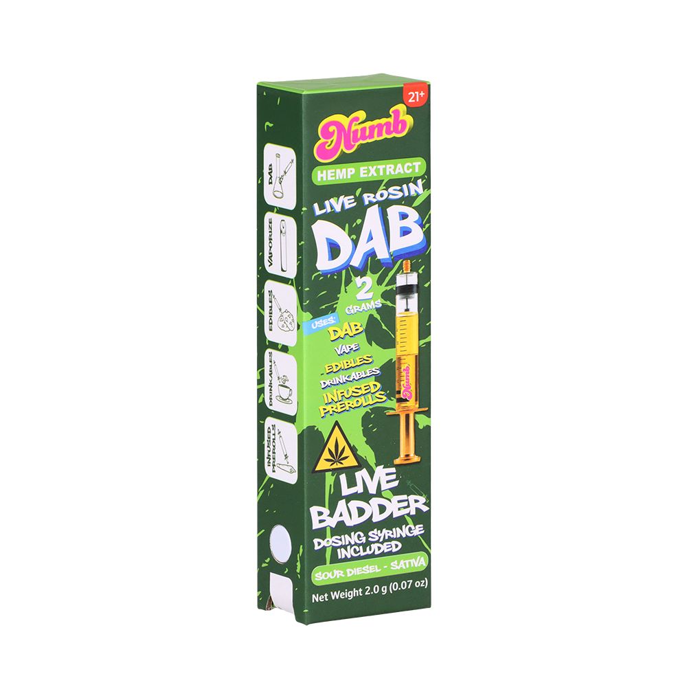 Numb THCA Live Rosin Badder Glass Syringe | 2g | 5ct Display